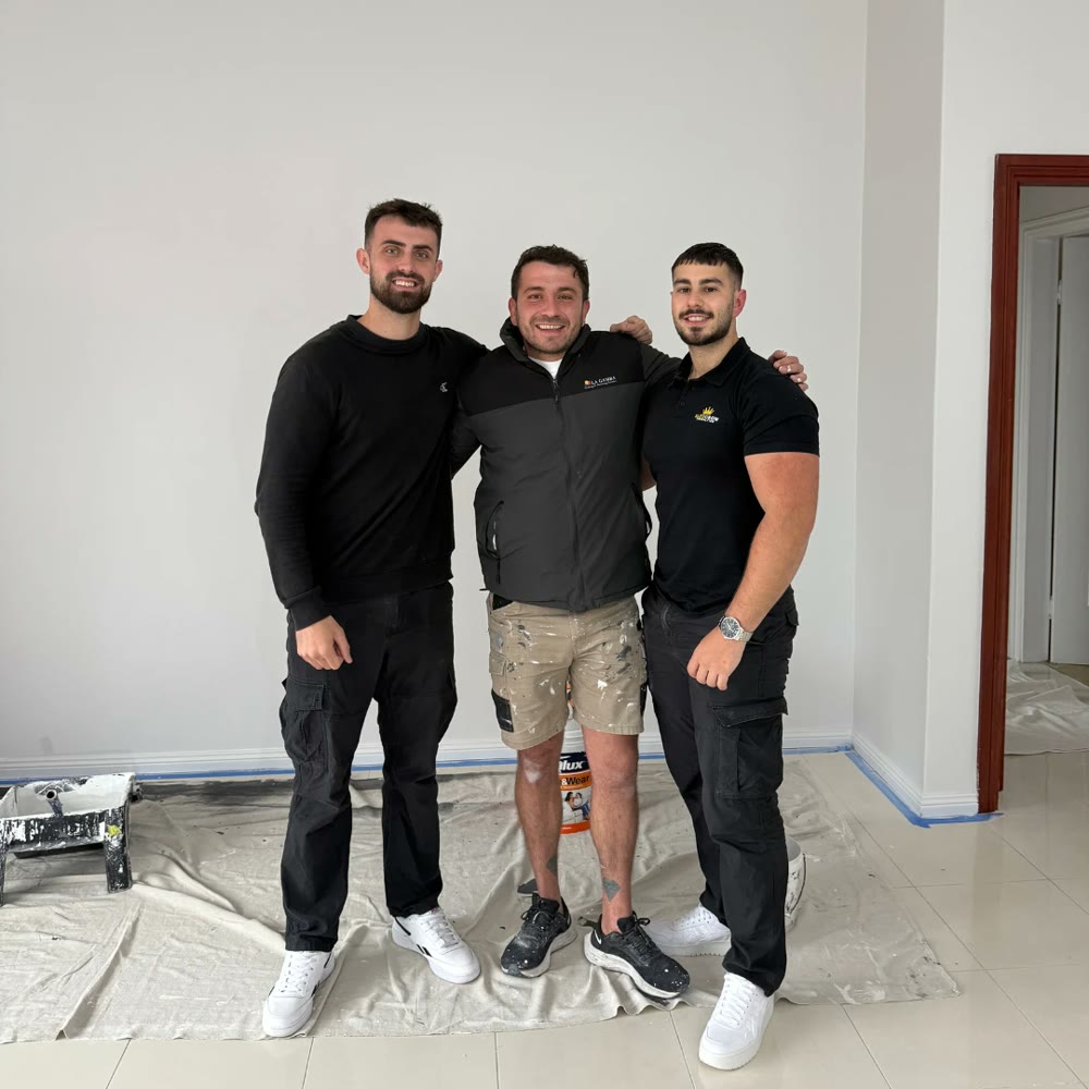 Luke and Anthony with Francesco from La Gamba Painting