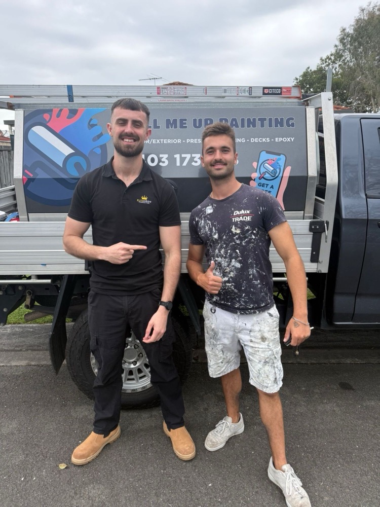 Luke with Nick from Roll Me Up Painting